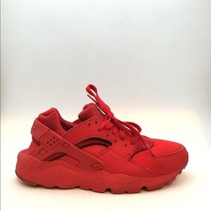 Nike Huarache Running Trainers Triple Red Size 7Y